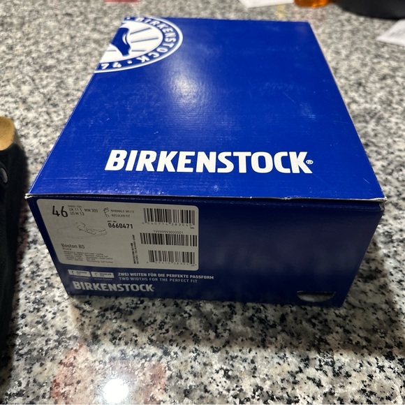 Birkenstock Boston Black Suede Soft Footbed Clogs Slipper Shoes New - Picture 3 of 5